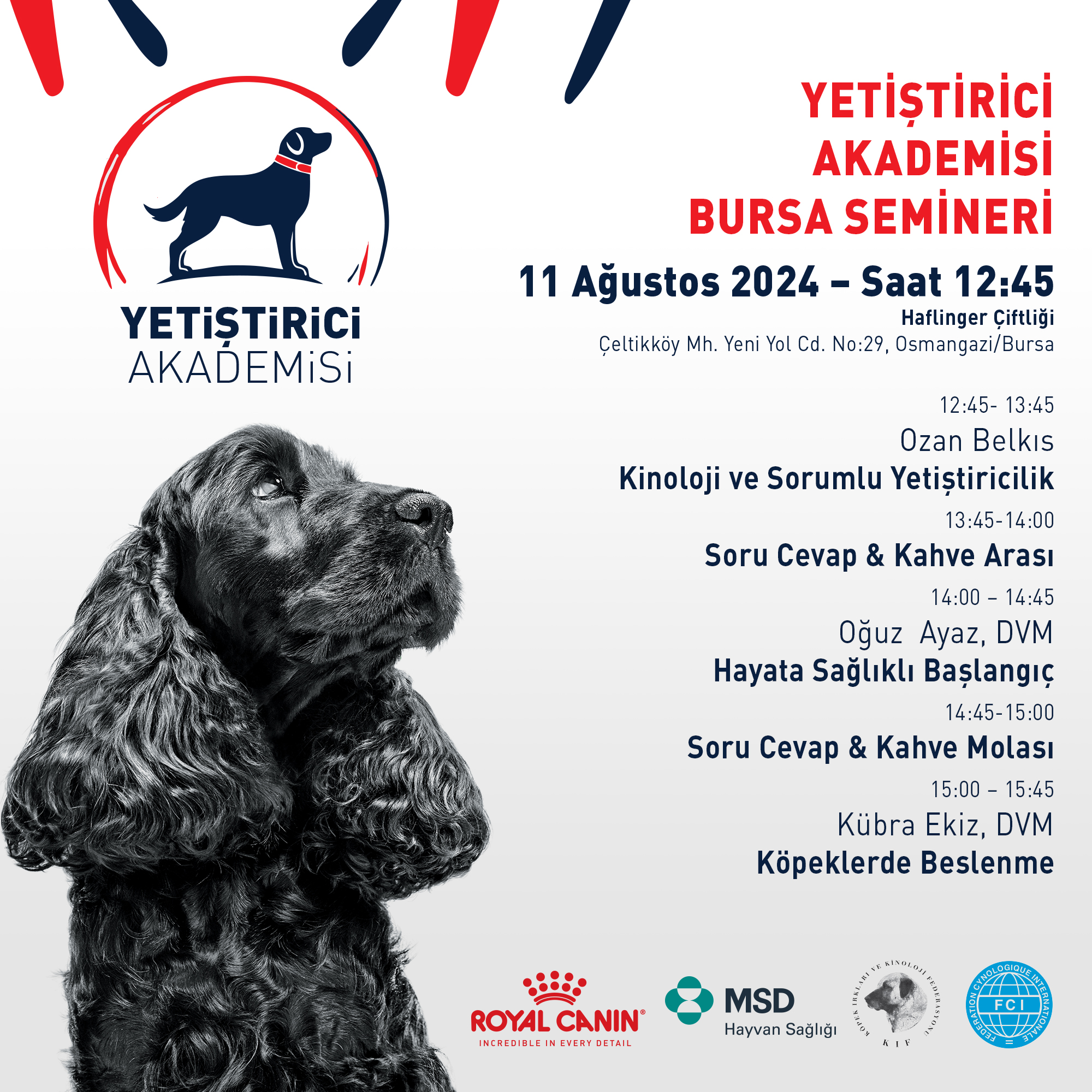 Yetiştirici Akademisi Bursa Semineri - Yavru/Yetişkin Köpeklerde Sağlık ve Beslenmenin Önemi!